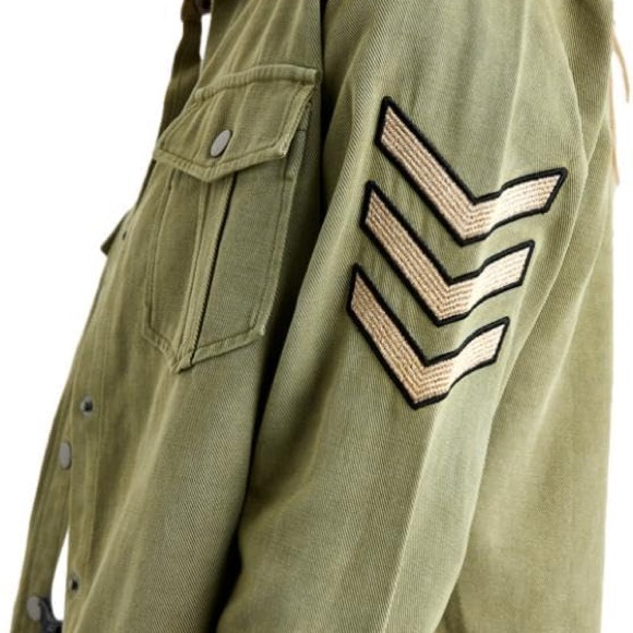 RAILS Loren canteen shirt jacket snap closure & cuffs military green size Large. - Picture 4 of 12